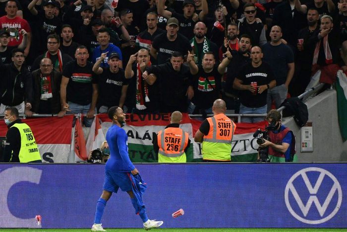 Raheem Sterling was among the England players targeted by racist abuse in Hungary