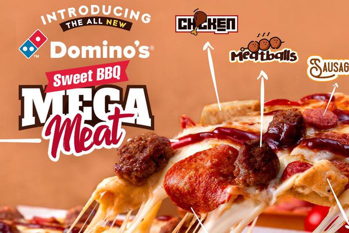 Indulge like a chairman this Christmas with the new Domino's Sweet BBQ Mega Meat Pizza