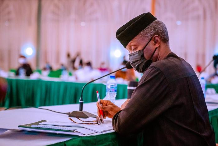 Vice-President Yemi Osinbajo presides over first physical National Economic Council meeting since COVID-19 lockdown. [Presidency]