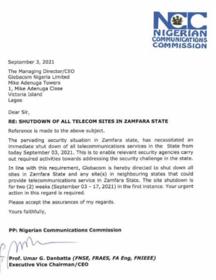 A copy of the memo (EIE/Twitter)