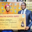 L-R Dr Obafunsho Usman, Treasurer Nigeria School Sport Federation  Anifowose Sikirat, Winner Best Athlete Junior Girls Category and Mr Hilson Mbara, Trade Marketing Execution Manager- Strategic Programs,  Nigerian