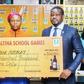 L-R Dr Obafunsho Usman, Treasurer Nigeria School Sport Federation  Anifowose Sikirat, Winner Best Athlete Junior Girls Category and Mr Hilson Mbara, Trade Marketing Execution Manager- Strategic Programs,  Nigerian