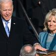 Joe Biden is sworn in as the 46th president of the United States by Chief Justice John Roberts as Jill Biden holds the Bible during the 59th Presidential Inauguration at the U.S. Capitol in Washington, Wednesday, Jan. 20, 2021