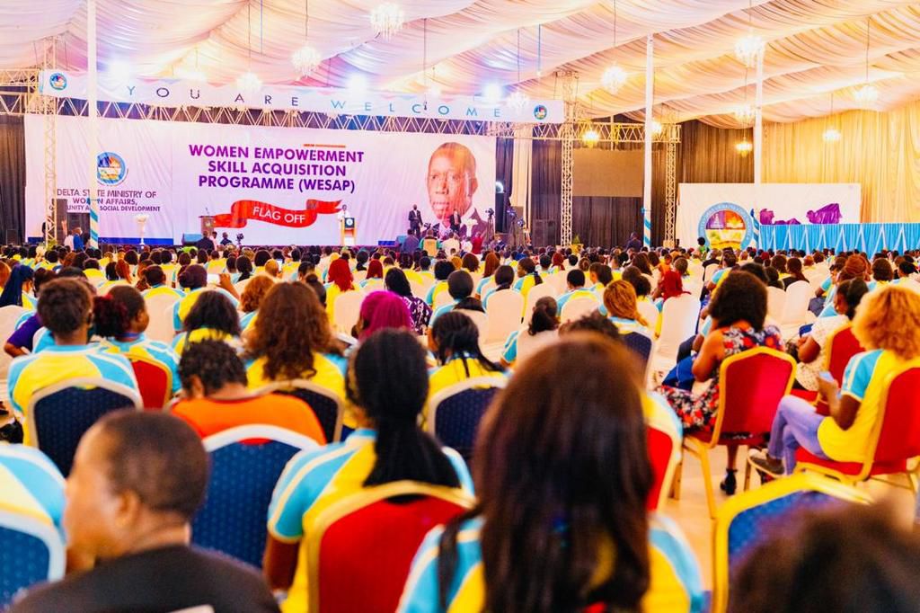 Okowa attends the inauguration of the Women Empowerment and Skills Acquisition Programme (WESAP) in Asaba on Monday, November 16, 2020 (Delta press corps)