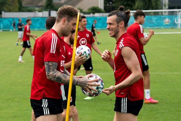 Joe Rodon and Gareth Bale trained with the rest of the Wales team in Rome on Thursday before flying to Amsterdam