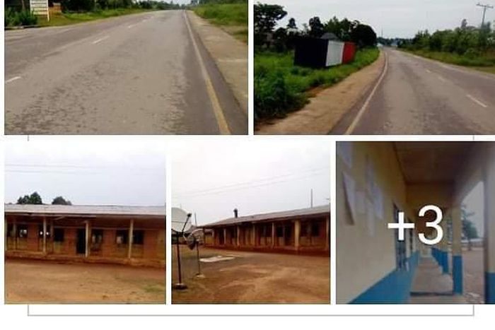 Empty streets in Nigeria's southeast (Twitter @Ultimateviewers)