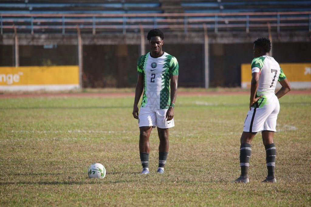 Ola Aina and Ahmed Musa (Twitter/Super Eagles)