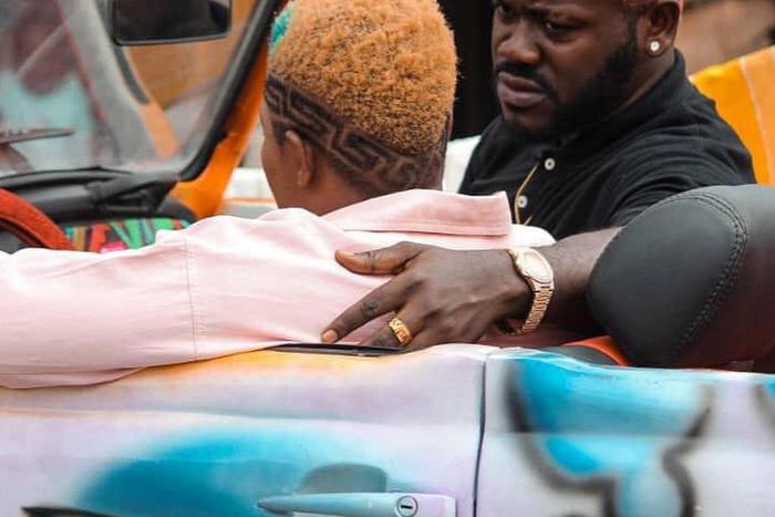 Deyemi Okanlawon on the set of 'Omo Ghetto: The Saga' [Instagram/@deyemitheactor]