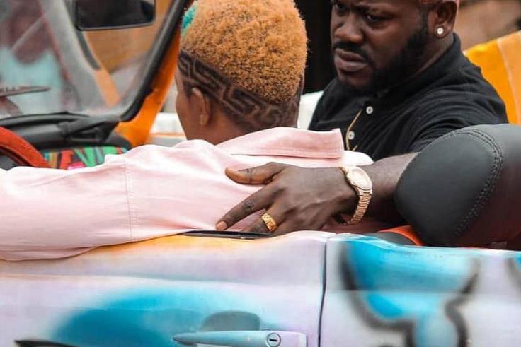 Deyemi Okanlawon on the set of 'Omo Ghetto: The Saga' [Instagram/@deyemitheactor]