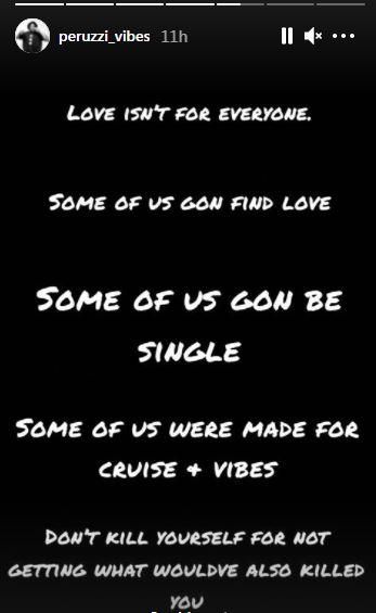 The music star shares what he believes is the bitter truth about relationships.