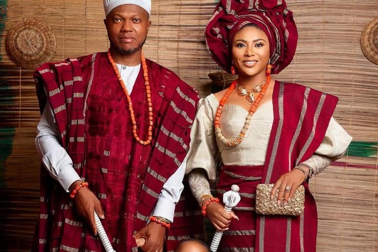 Media personality and her hubby Olumide Aderinokun [Instagram/StephanieCoker]