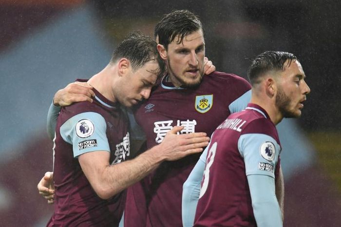 Burnley forward Ashley Barnes (left) celebrates his goal against Wolves