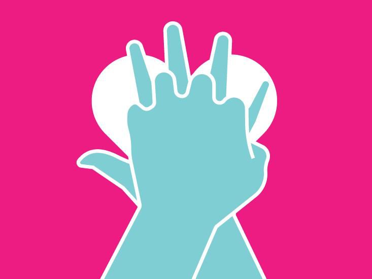 Interlock your palms like this {healthline}