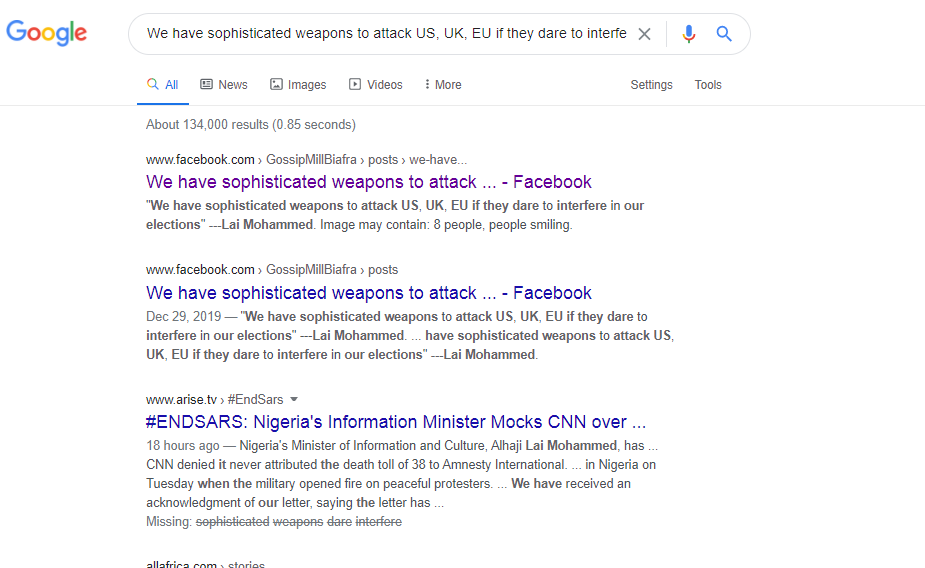 Viral quote claiming Lai Mohammed threatening the US, UK and the EU is fake