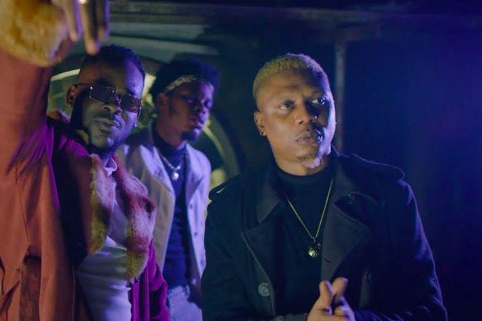 L-R: Adekunle Gold, Sess and Reminisce on the set for Sess' 'Original Gangster.' They reunited for 'Toxic.' [YouTube/Sess]