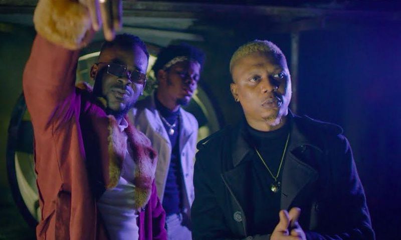 L-R: Adekunle Gold, Sess and Reminisce on the set for Sess' 'Original Gangster.' They reunited for 'Toxic.' [YouTube/Sess]