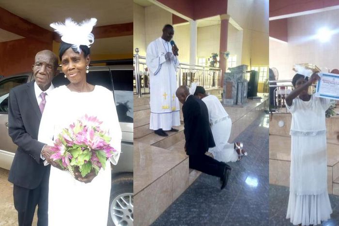 Man celebrates as his 99-year-old father weds 86-year-old mother: "Newest couples in the world"