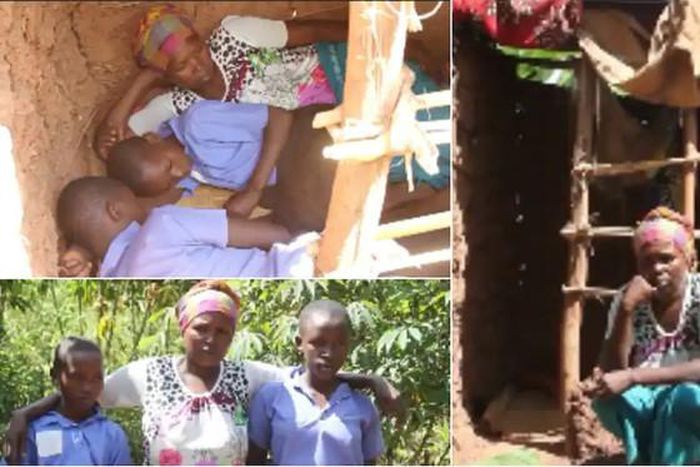Woman and her 3 school-going children have been living inside toilet for 6 years