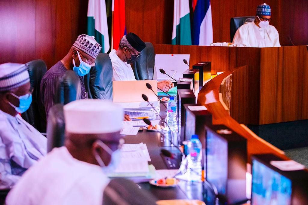 Vice President Yemi Osinbajo SAN and others attend a virtual Federal Executive Council Meeting presided over by President Buhari at the State House, Abuja. 20th January, 2021. Photos; Tolani Alli