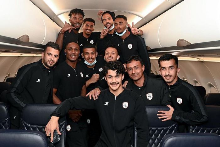 Odion Ighalo and his Al Shabab teammates (Instagram/Al Shabab)
