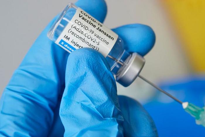 A vial of Johnson & Johnson COVID-19 vaccine.