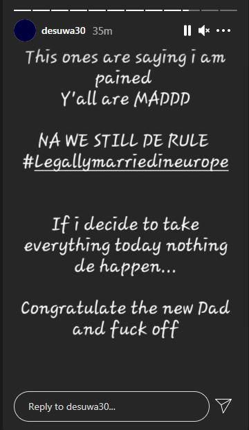 sonia ighalo's post about her estranged husband [Instagram/Desuwa30]