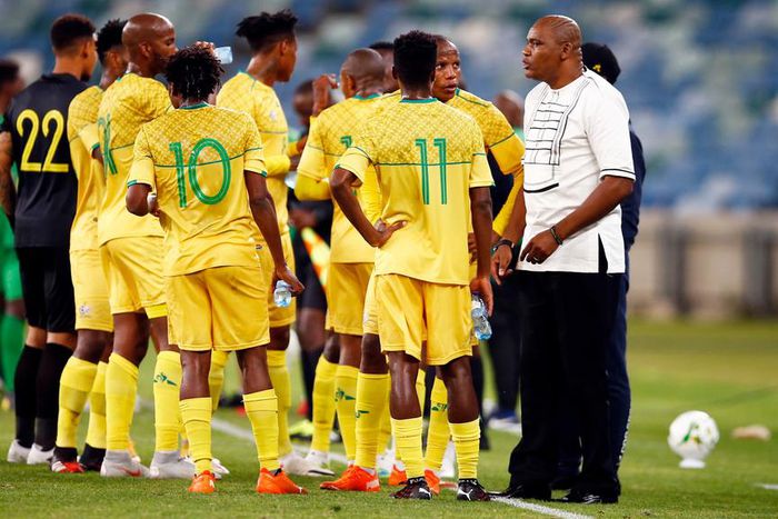 Bafana Bafana former coach, Molefi Ntseki and players in November, 2020. [goal]