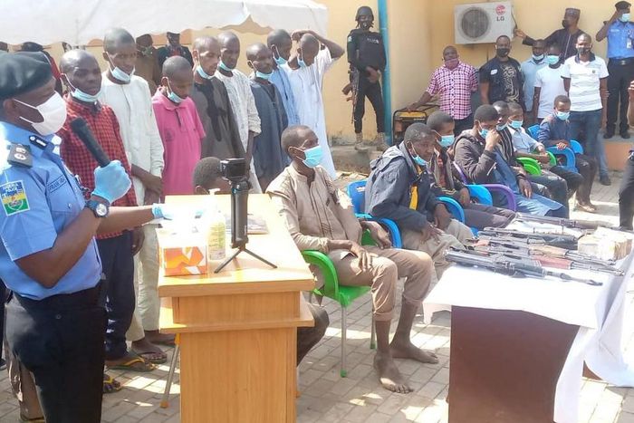 Criminal suspects paraded by the Nigeria Police Force in Abuja on January 20, 2021 [NPF]