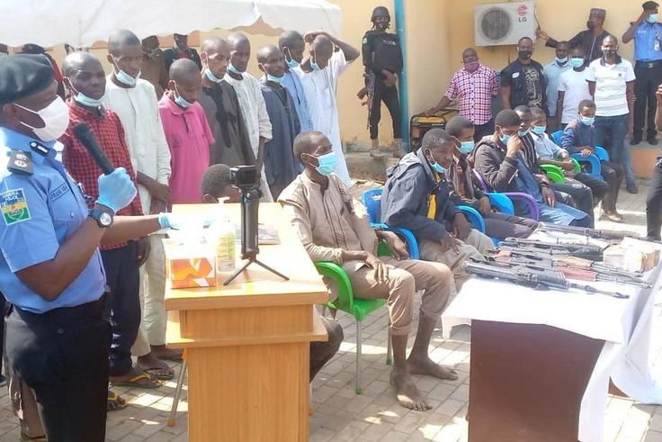 Criminal suspects paraded by the Nigeria Police Force in Abuja on January 20, 2021 [NPF]