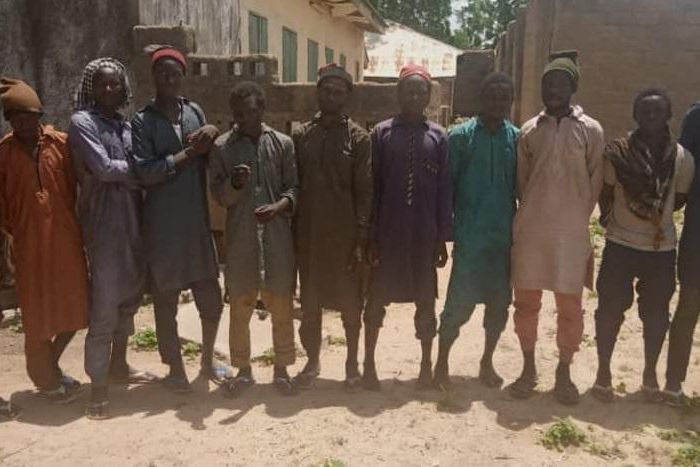 Boko Haram fighters that surrendered to military troops in Borno State [Nigerian Army]