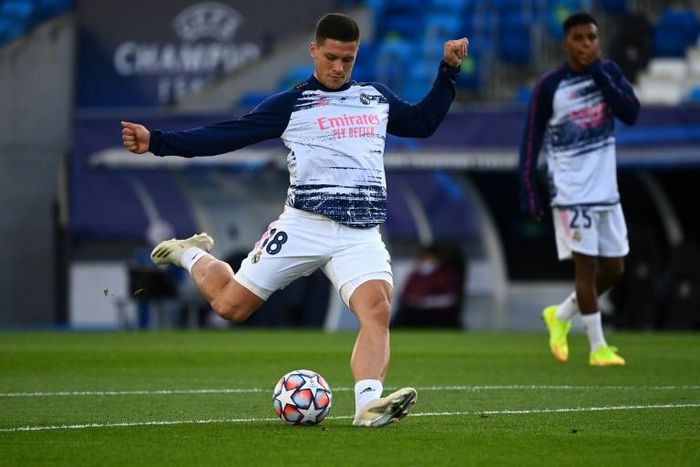 Real Madrid's Serbian forward Luka Jovic is making a surprise Bundesliga return