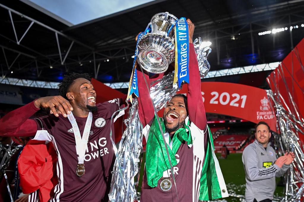 Wilfred Ndidi and Kelechi Iheanacho (Twitter/Leicester City)