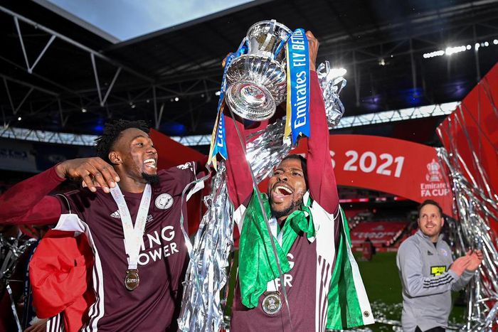 Wilfred Ndidi and Kelechi Iheanacho (Twitter/Leicester City)
