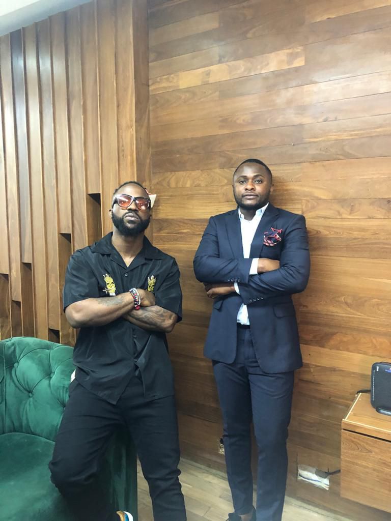 Nigerian music star Inyanya and music mogul Ubi Franklin [Pulse]