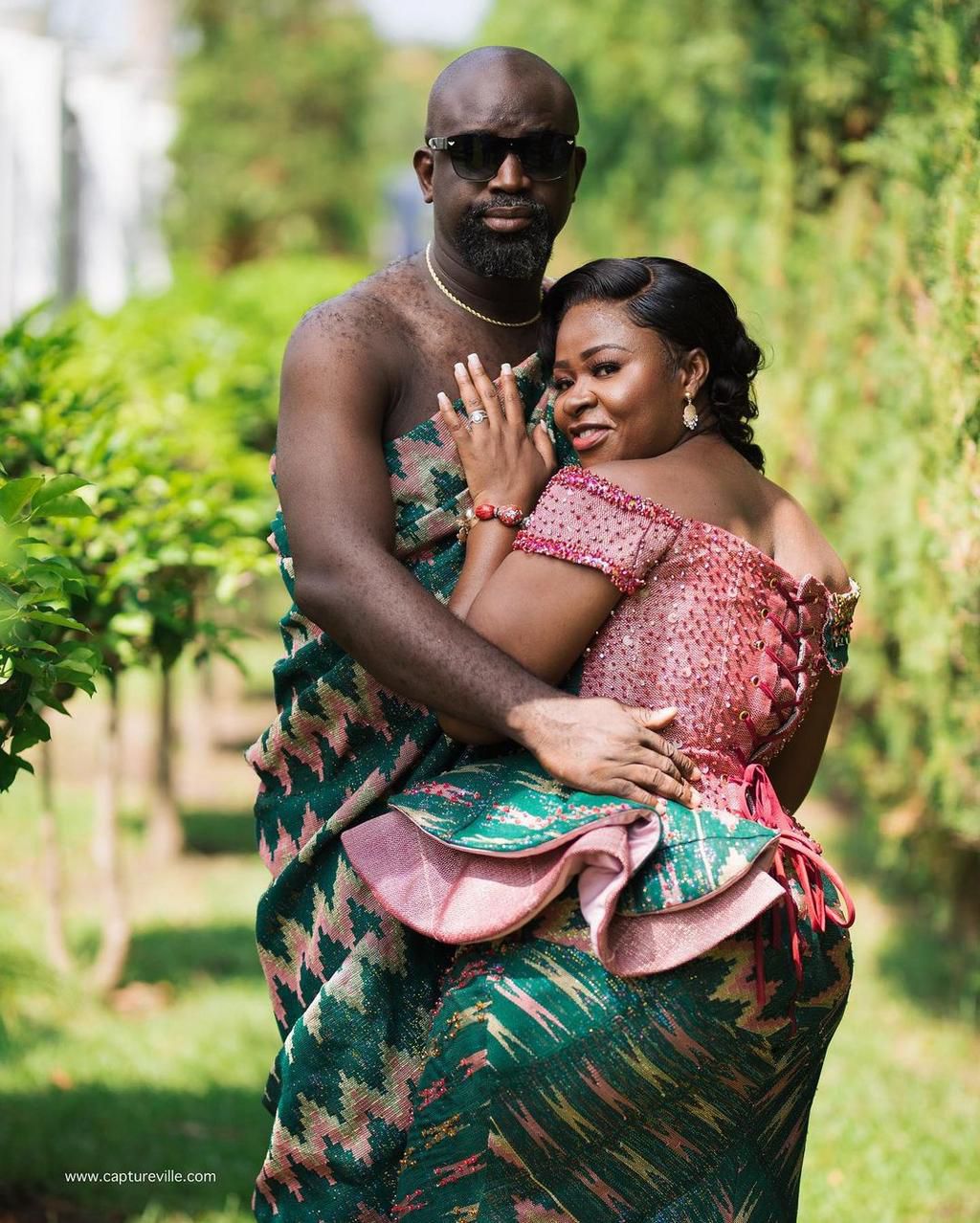 Portia Asare and her husband