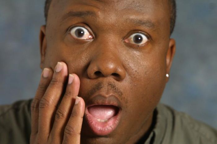 A black man in shock. (Classic105)