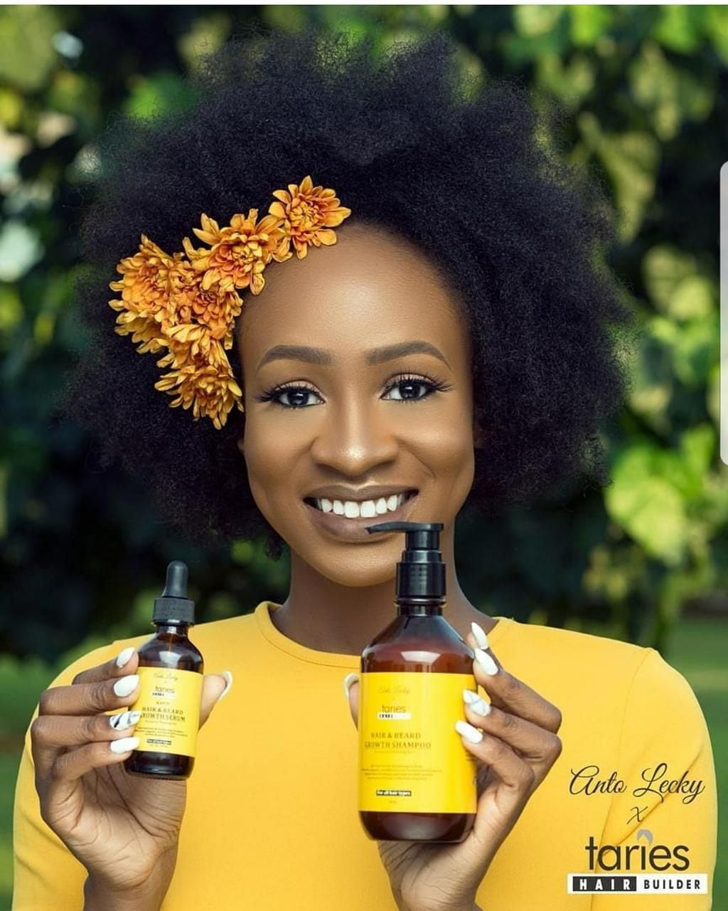Anto Lecky has a hair care brand {instagram/antoxtaries}