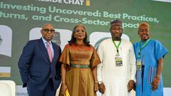 Mrs Ibukun Awosika and speakers at the third edition of the Gender Impact Investment Summit.