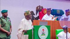 President Bola Tinubu at the 2025 budget presentation on Wednesday, December 18. [X, formerly Twitter]