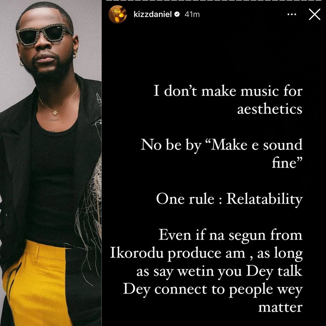 Kizz Daniel reveals what he focuses on when making a song