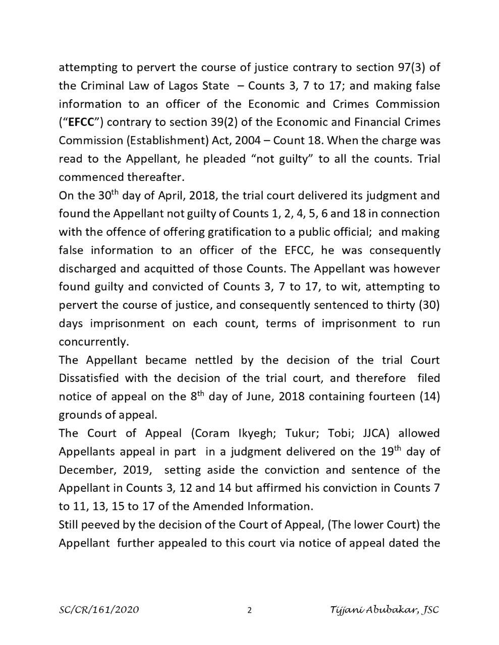 2023: Plot to use EFCC to malign, defame key political figures scuttled by Supreme Court