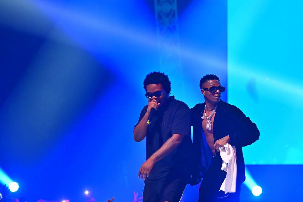 Wizkid and Olamide at Livespot X Festival