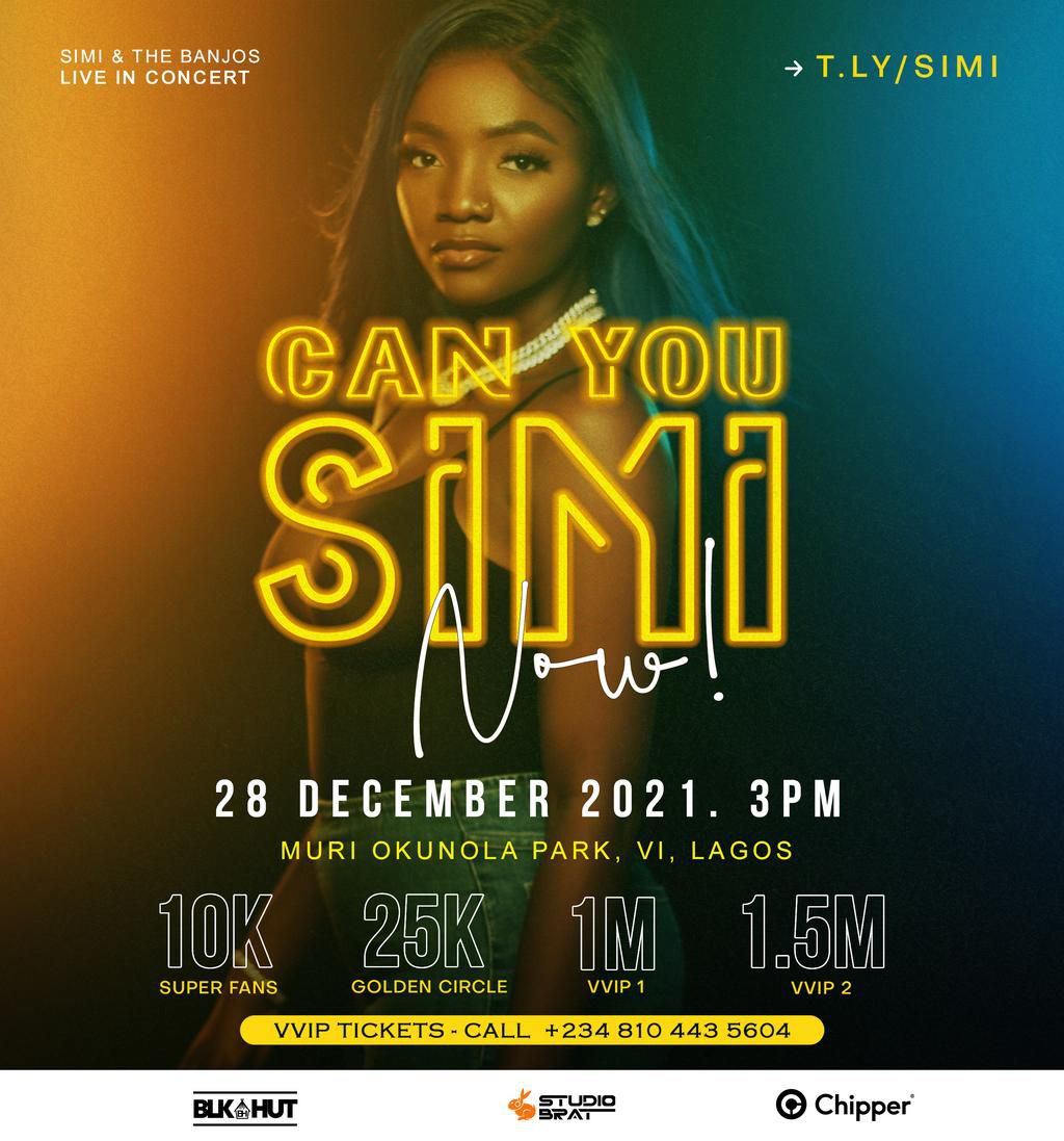 Simi announces 'Can You Simi Now! Live' concert December 28