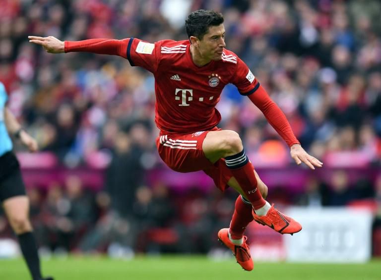 Bayern Munich's Poland striker Robert Lewandowski has 53 scored goals in 79 Champions League games during his career