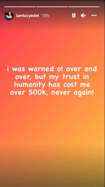 The reality TV star fails to name person behind her ordeal.