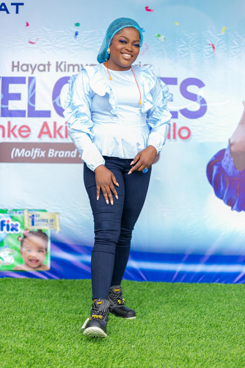 Hayat Kimya Nigeria hosts Molfix brand ambassador Funke Akindele-Bello for a tour of its factory