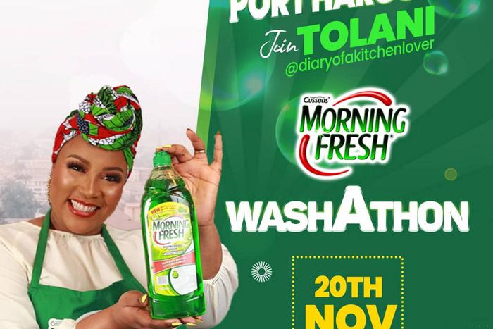 Diary of a Kitchen lover storms Port Harcourt city with her Morning Fresh #Wash-a-thon team