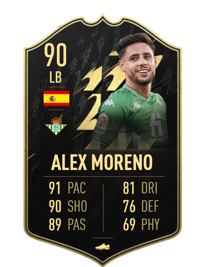 Álex Moreno FIFA 22 TOTW Card