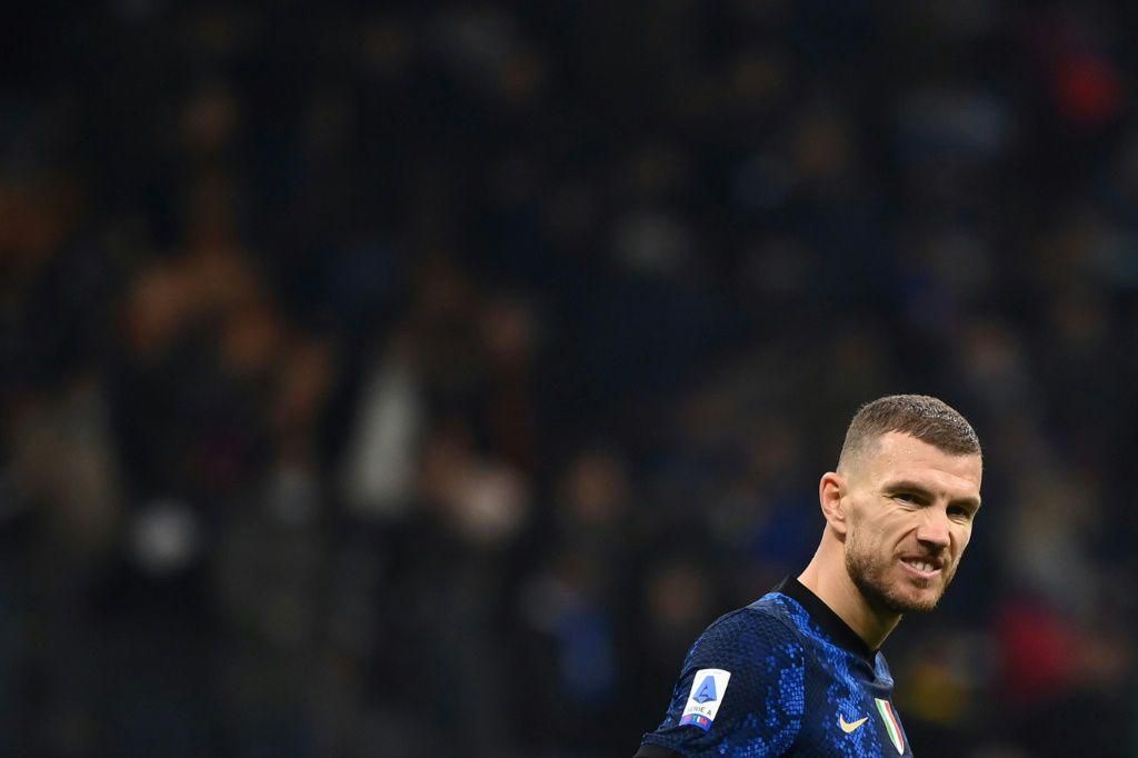 Old head: Edin Dzeko is still scoring after joining Inter Milan