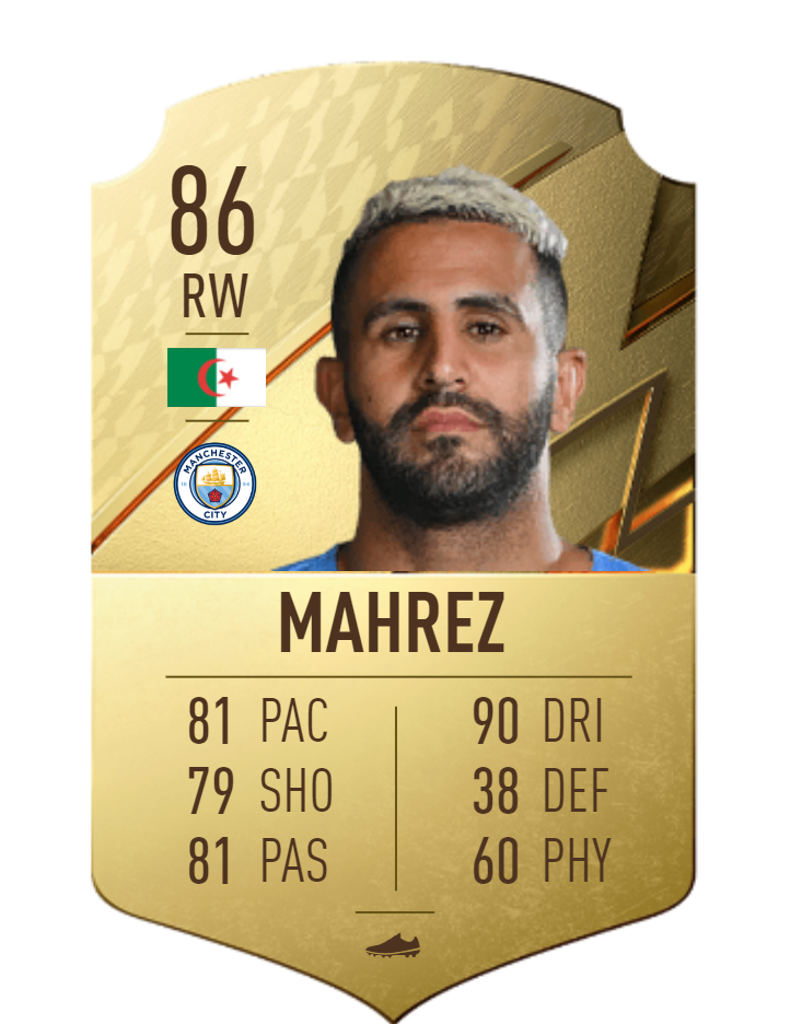 Riyad Mahrez FIFA 22 OPR Card